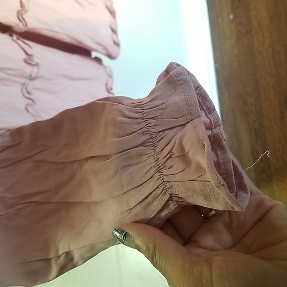 Francesca's Talia Ruffle Trim A-Line Mini Dress size small new with tag - Picture 5 of 8